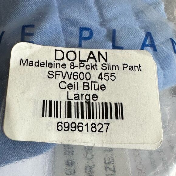 NWT Dolan Women’s Madeline 8 Pocket Slim Pant Medical Scrubs Ceil Blue Size L - Picture 4 of 7